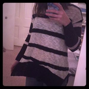 RUE 21 Black and White Striped Sweater